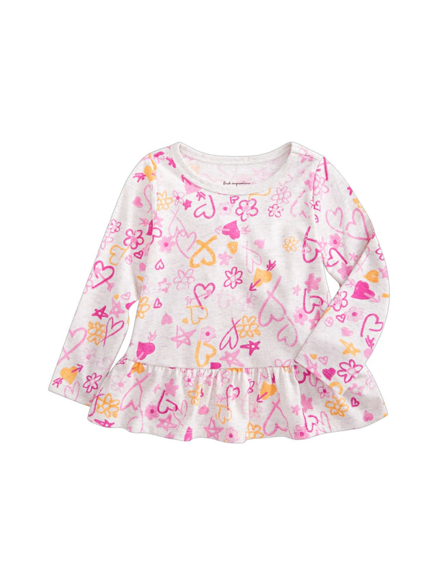 Image for Kids Girls Printed Top,Grey