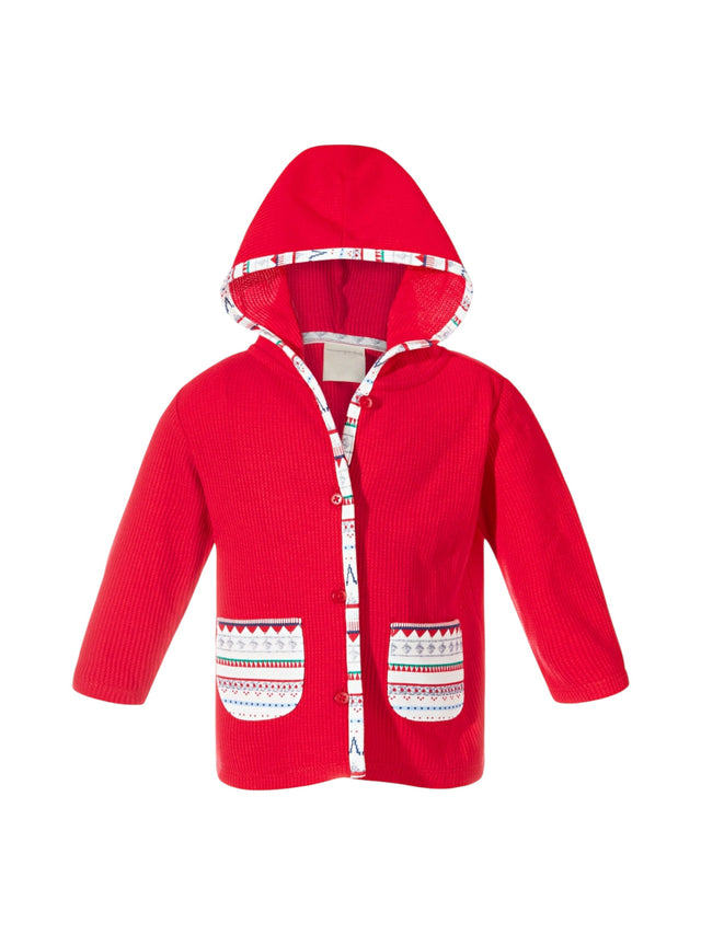 Image for Kids Boy's Textured Sleepwear Top,Red