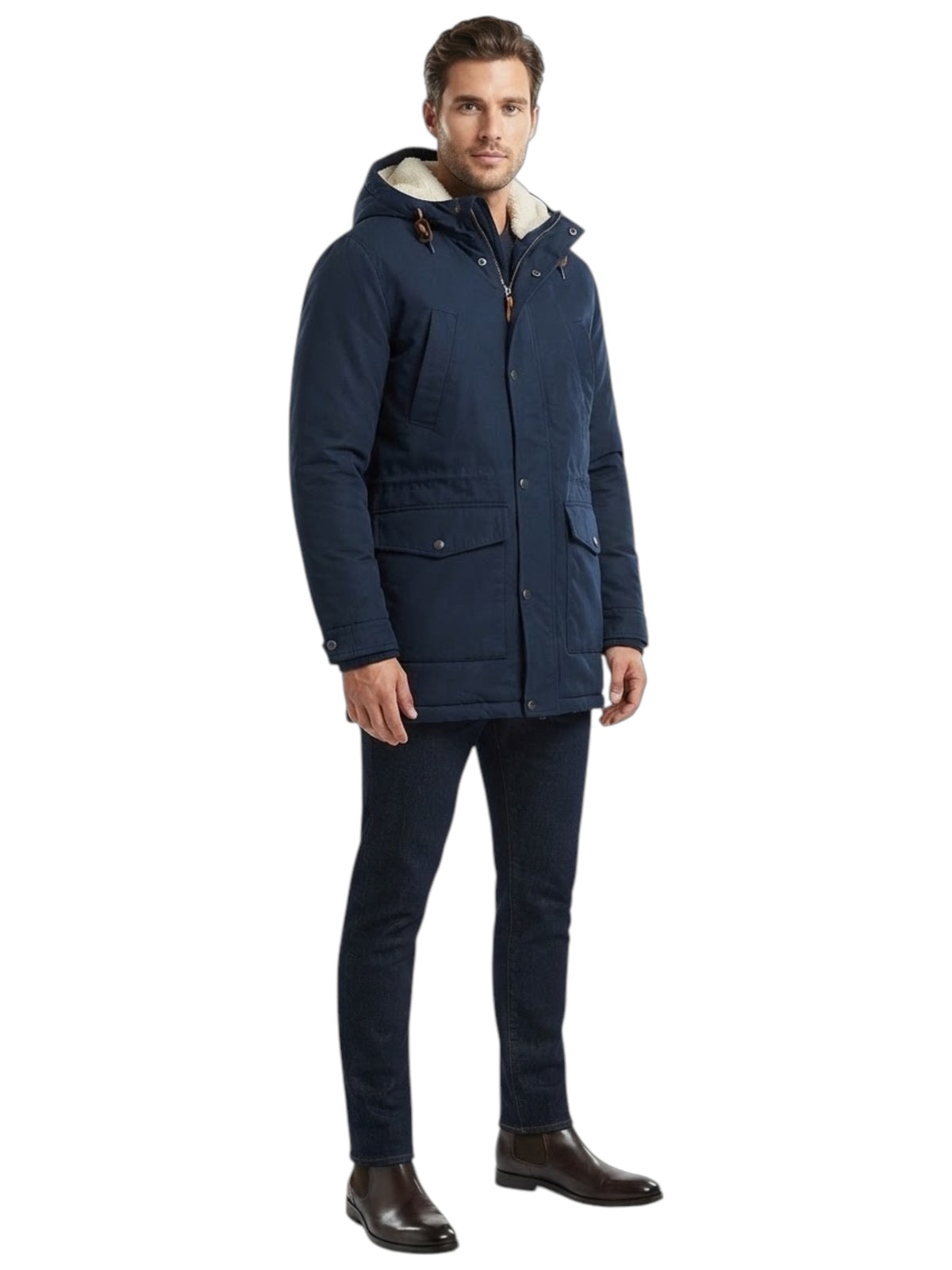 Image for Men's Plain Jacket,Navy Blue