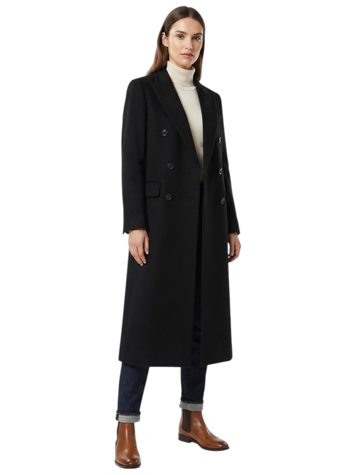 Image for Women's Textured Knitted Coat,Black