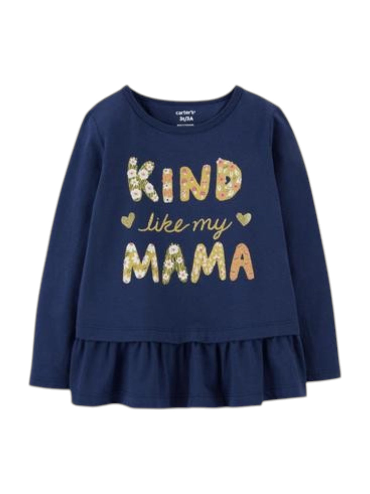 Image for Kids Girls Printed Top,Navy