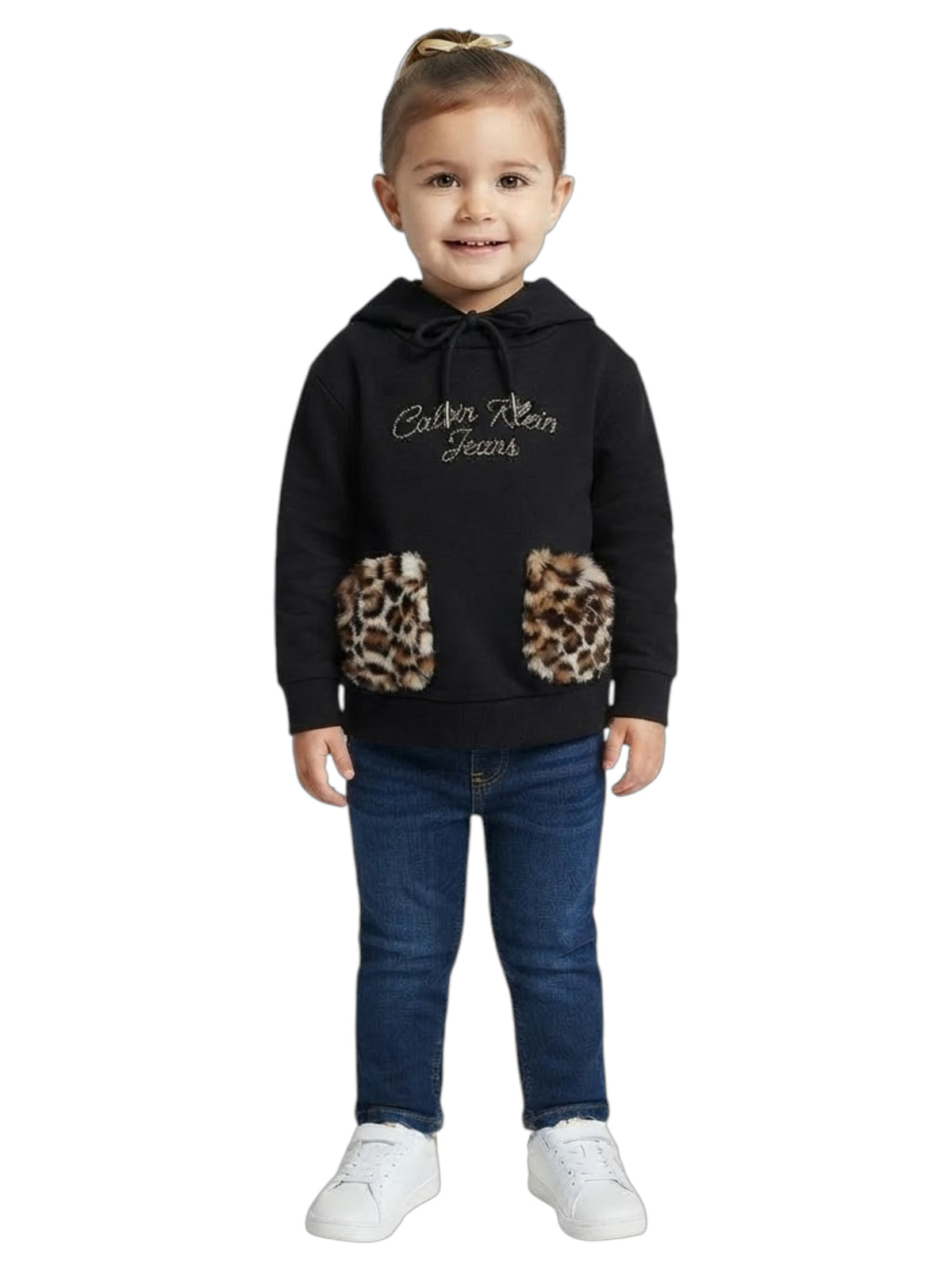 Image for Kids Girls Printed Hoodie,Black