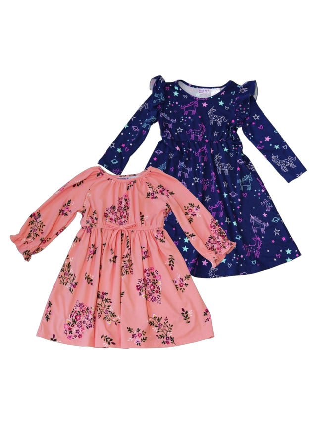Image for Kids Girls Printed Dress Set 2 Pcs,Multi