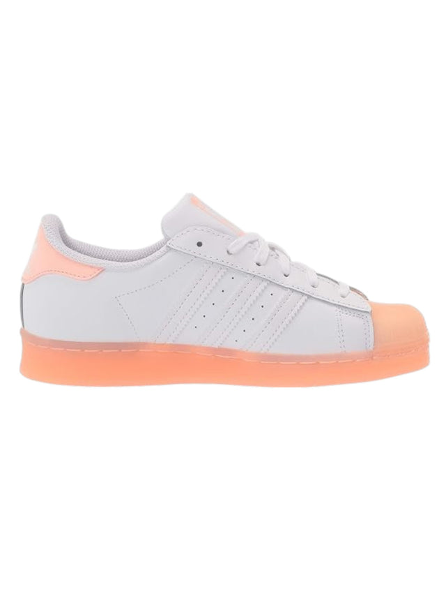 Image for Superstar Kids Girl's Adidas Shoes,White/Coral