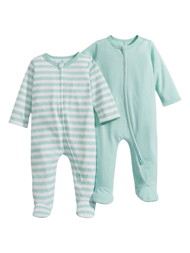 Image for Kids Boy's Striped 2 Pcs Jumpsuit Set,Light Green
