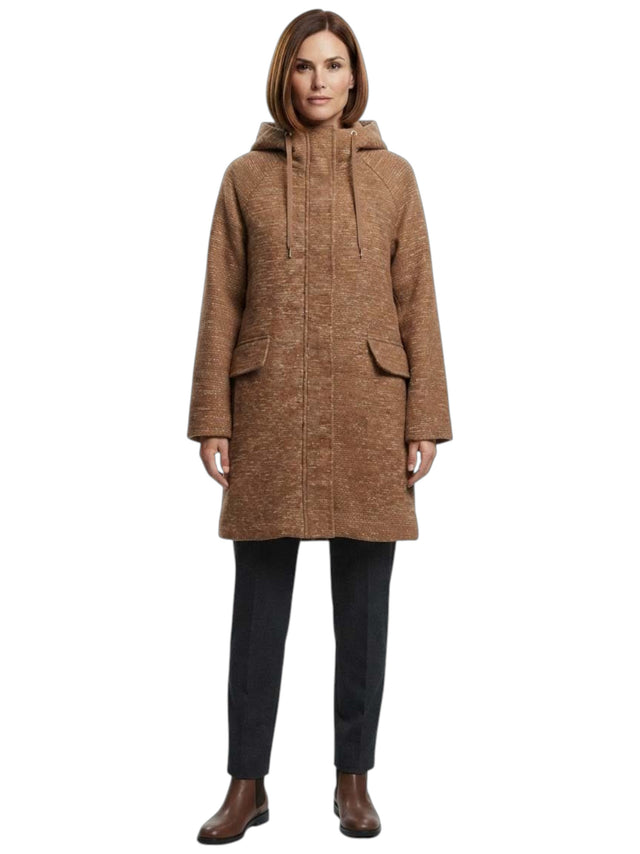 Image for Women's Textured Knitted Coat,Beige
