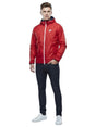Image for Men's Brand Logo Printed Sport Jacket,Red