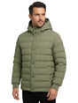Image for Men's Plain Puffer Jacket,Olive Green