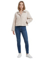 Image for Women's Plain Bomber Jacket,Off White