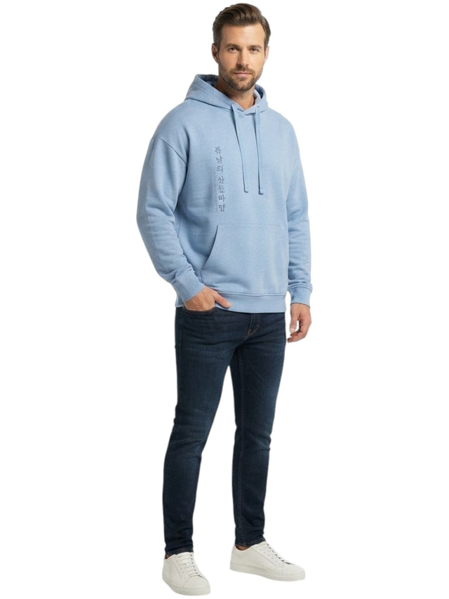 Image for Men's Printed Hoodie,Blue