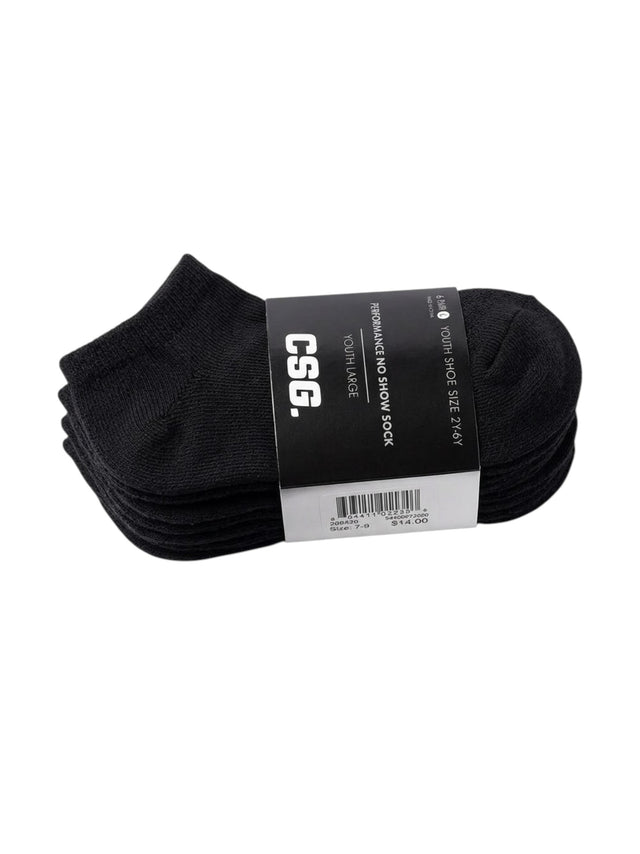 Image for CSG Kids Boy's 6 Pairs Plain Socks,Black