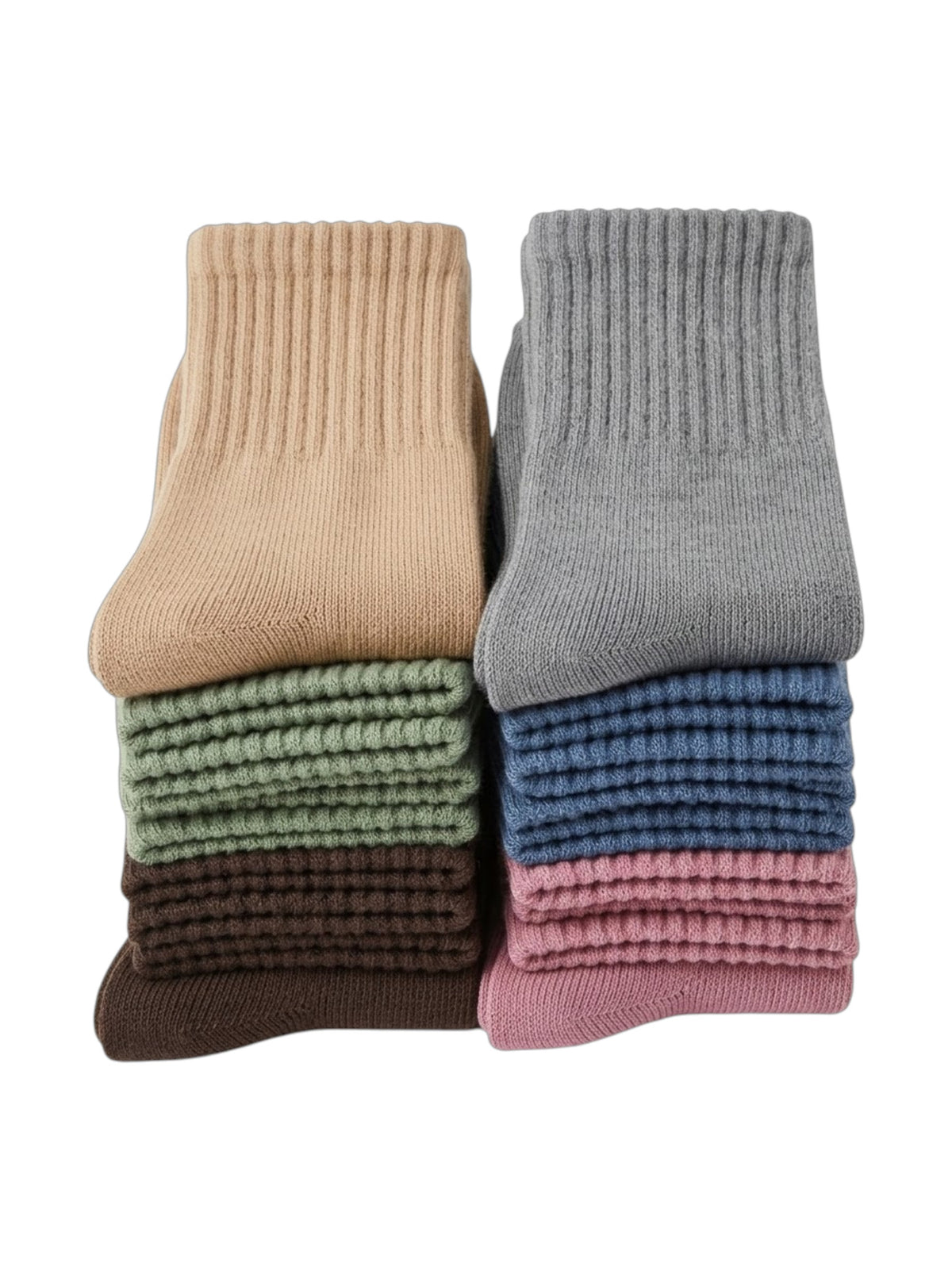 Image for LCKR Kids Boy's Set 6 Pcs Ribbed Knee-High Socks,Multi