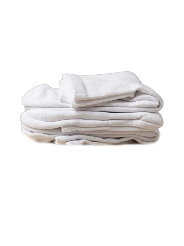 Image for LCKR Men's 6 Pairs Ribbed Knitted Knee-High Socks,White