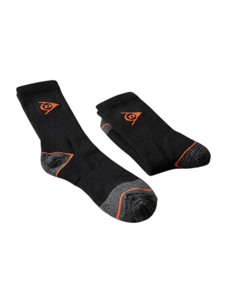 Image for DUNLOP Men's 3 Pairs Logo Printed Knee-High Socks,Black