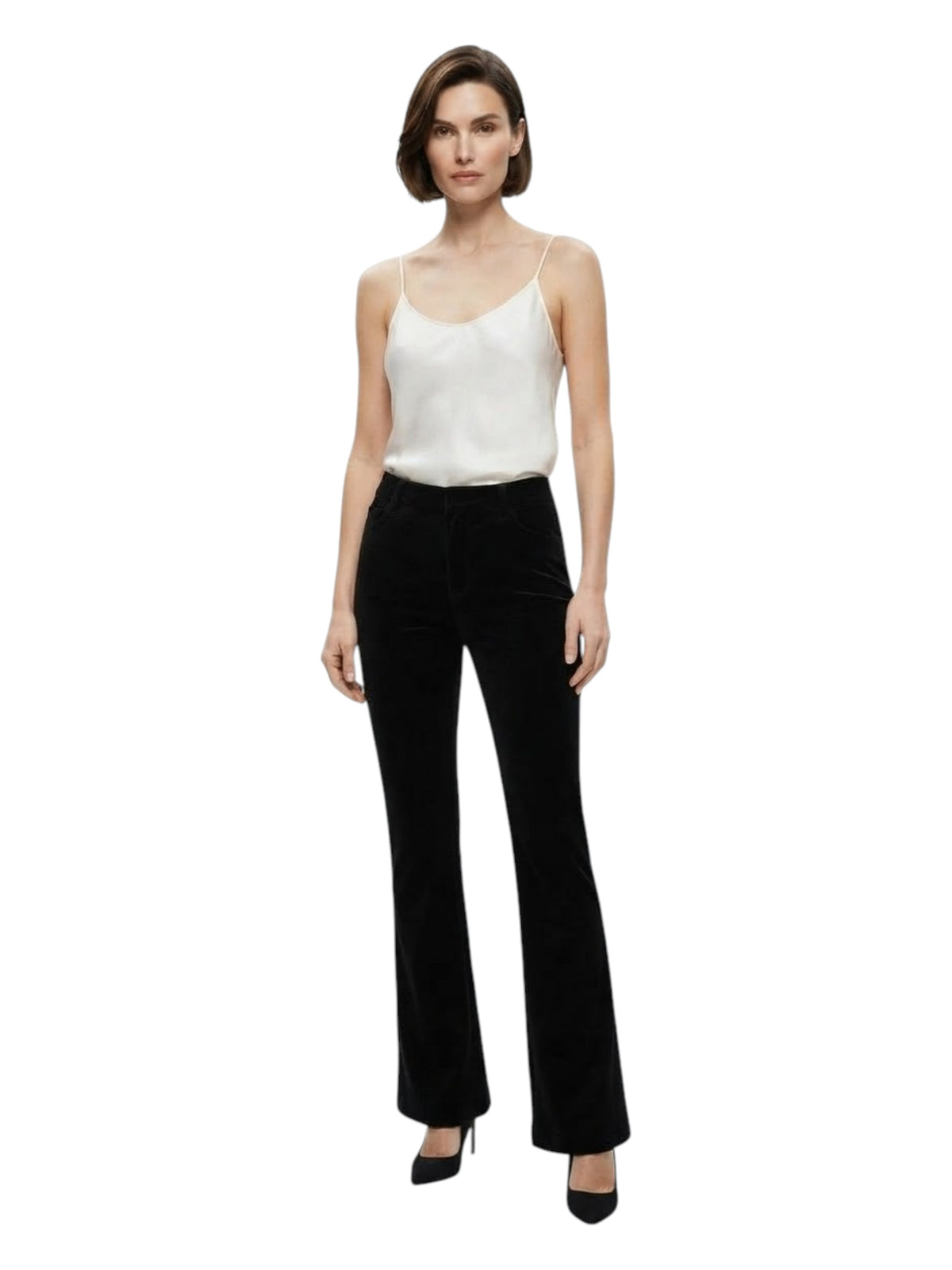 Image for Women's Plain Velvet Pants,Black