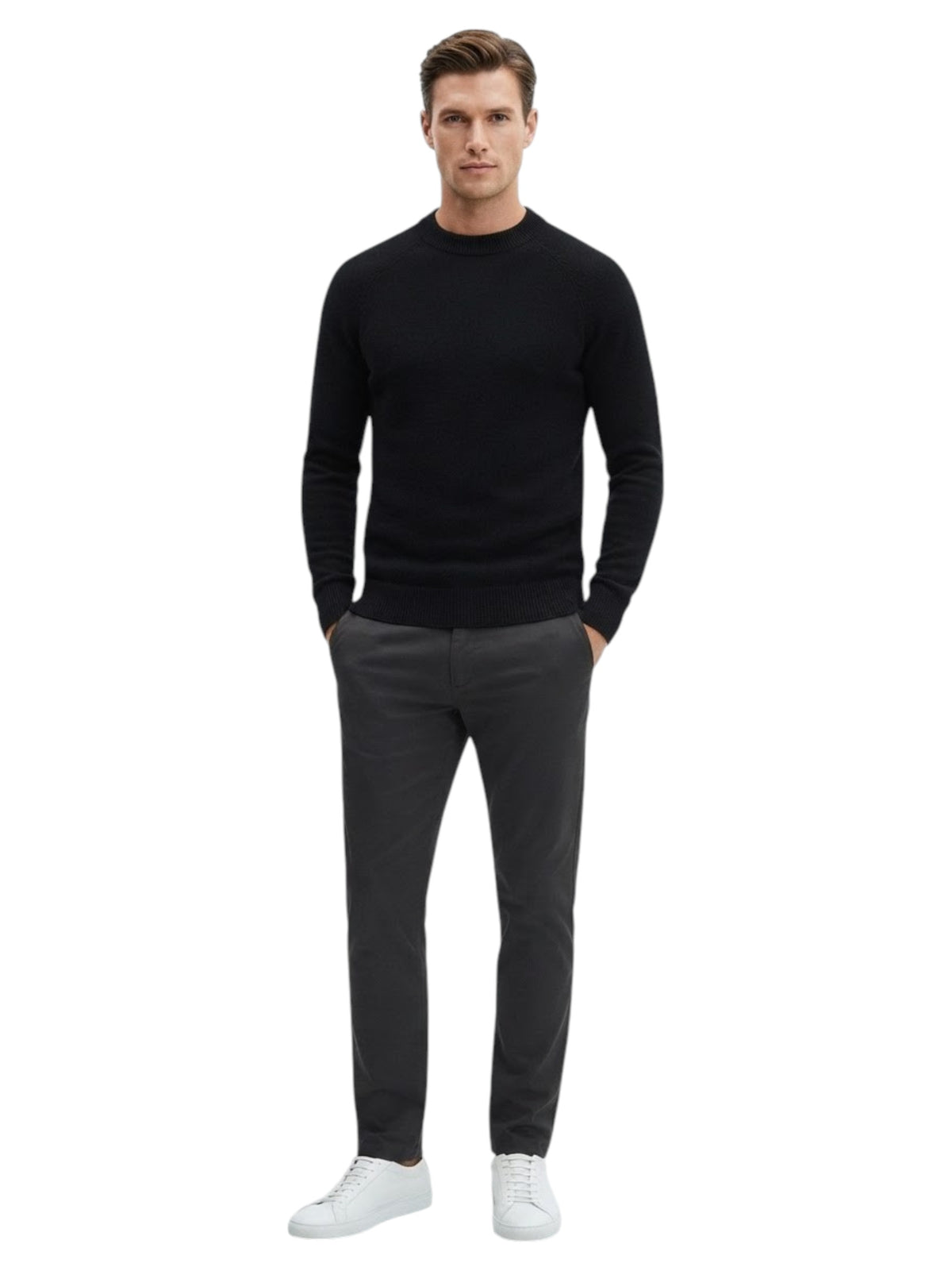 Image for Men's Textured Sweater,Black