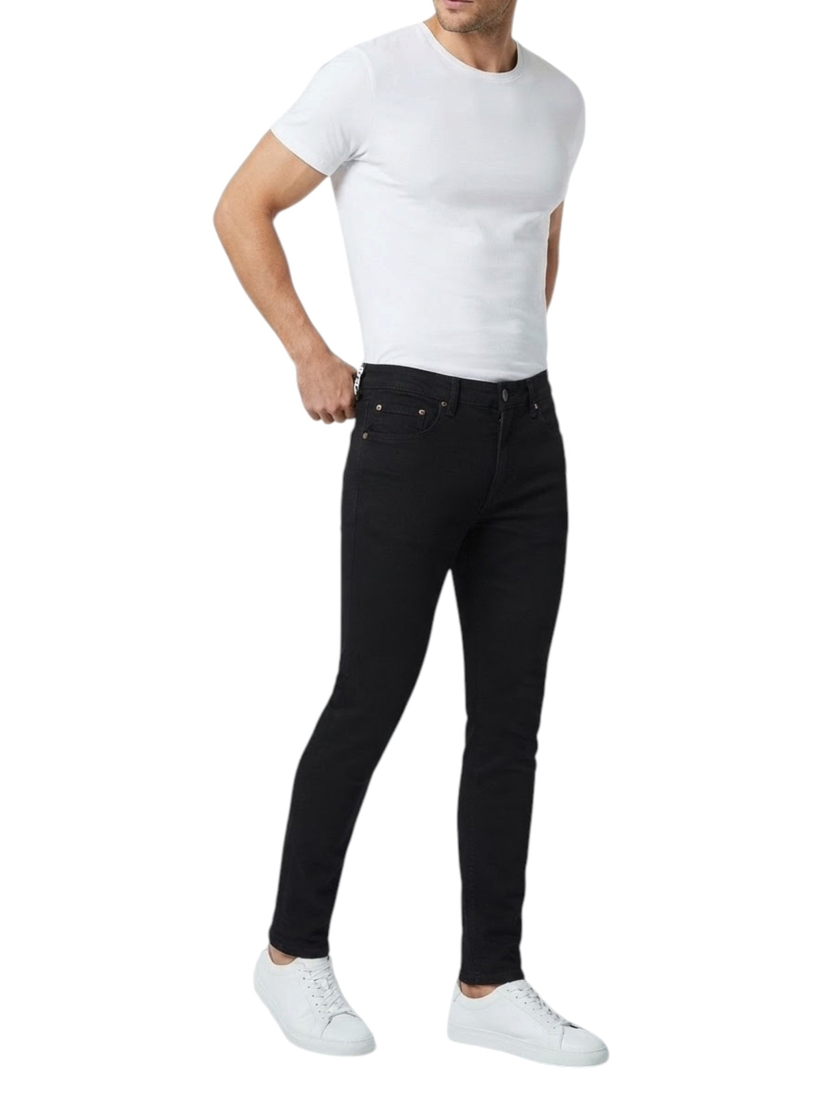 Image for Men's Plain Jeans,Black