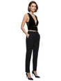 Image for Women's Plain Velvet WaistCoat Top,Black