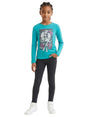 Image for Kids Girls Printed Top,Aqua Green