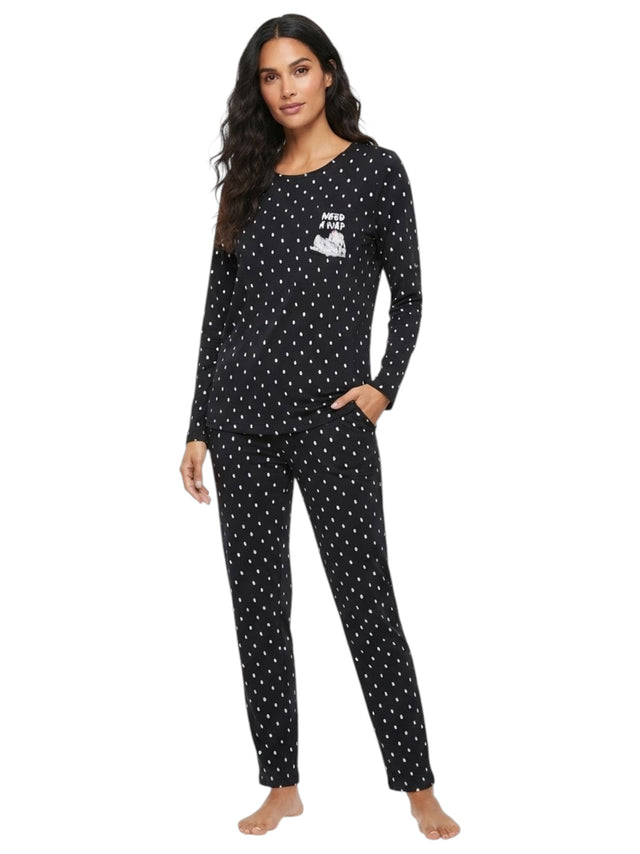 Image for Women's Printed Sleepwear Top,Black