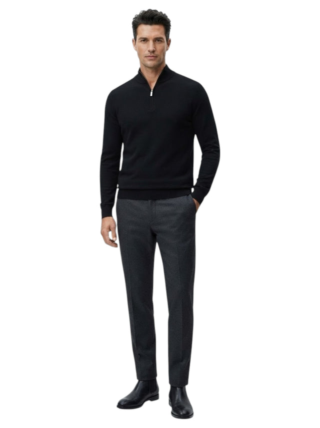 Image for Men's Ribbed Knitted Sweater,Black