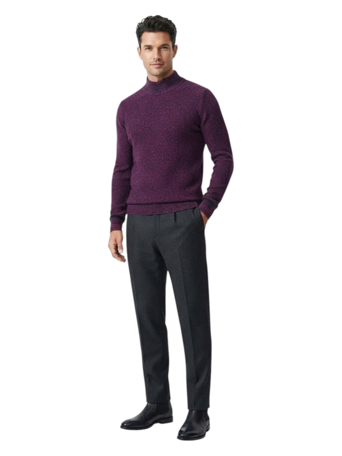 Image for Men's Textured Sweater,Multi