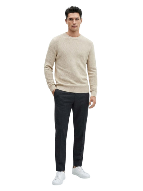 Image for Men's Textured Sweater,Beige