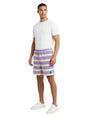 Image for Men's Striped Short,White/Purple