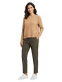 Image for Women's Plain Open Back Knitted Top,Beige