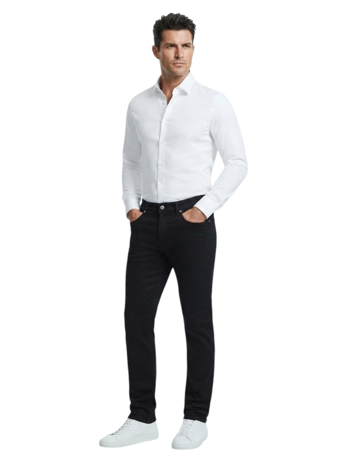 Image for Men's Plain Jeans,Black