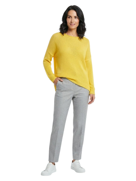 Image for Women's Plain Knitted Sweater,Yellow