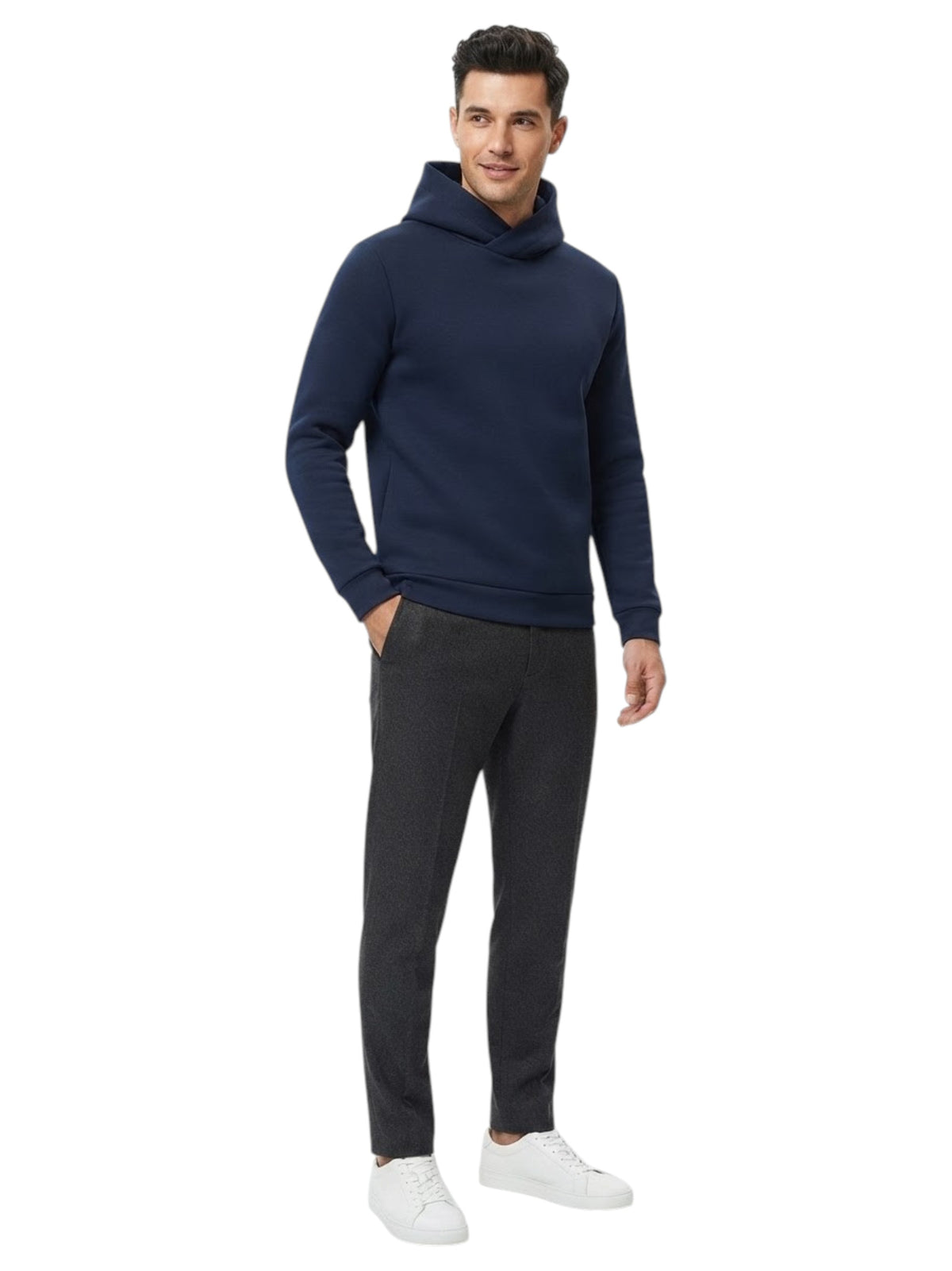 Image for Men's Plain Hoodie,Navy