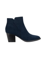 Image for Women's Plain Velvet Ankle Boots,Navy