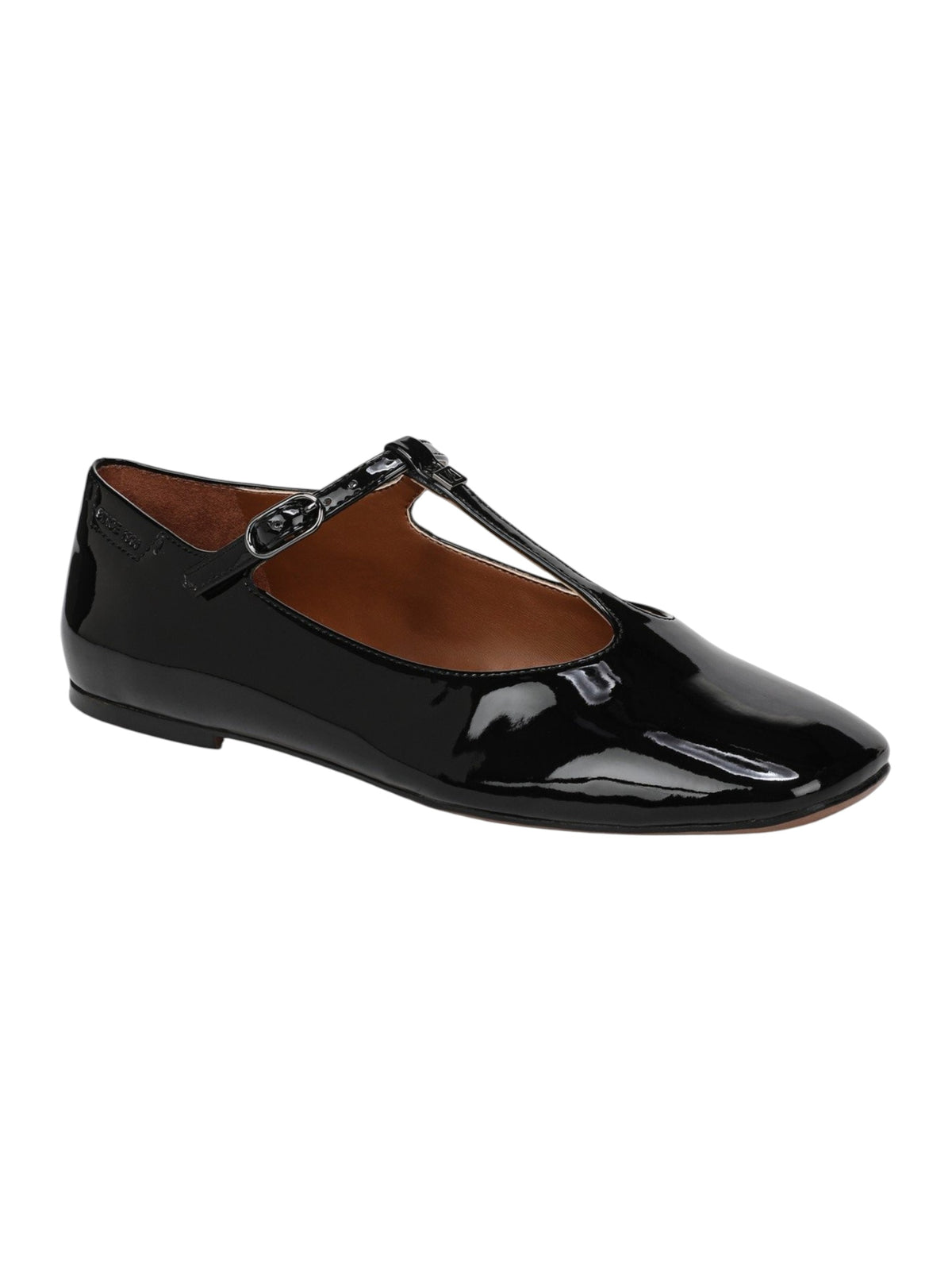 Image for Women's Plain Leather Ballerina,Black