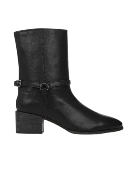 Image for Women's Plain Leather Calf High Boots,Black