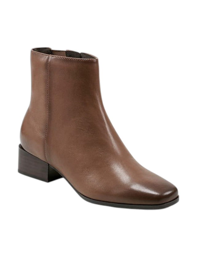 Image for Women's plain Leather Ankle Boots,Brown