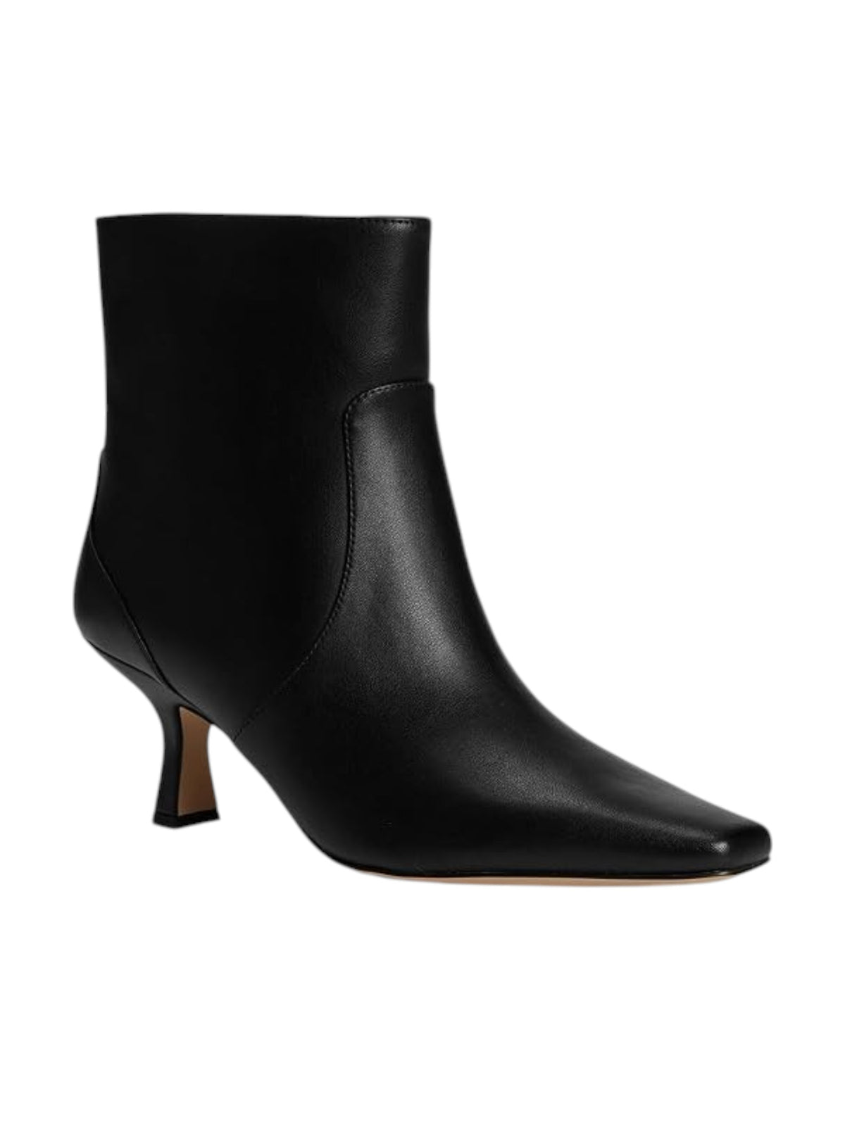 Image for Women's Plain Leather Ankle Boots,Black