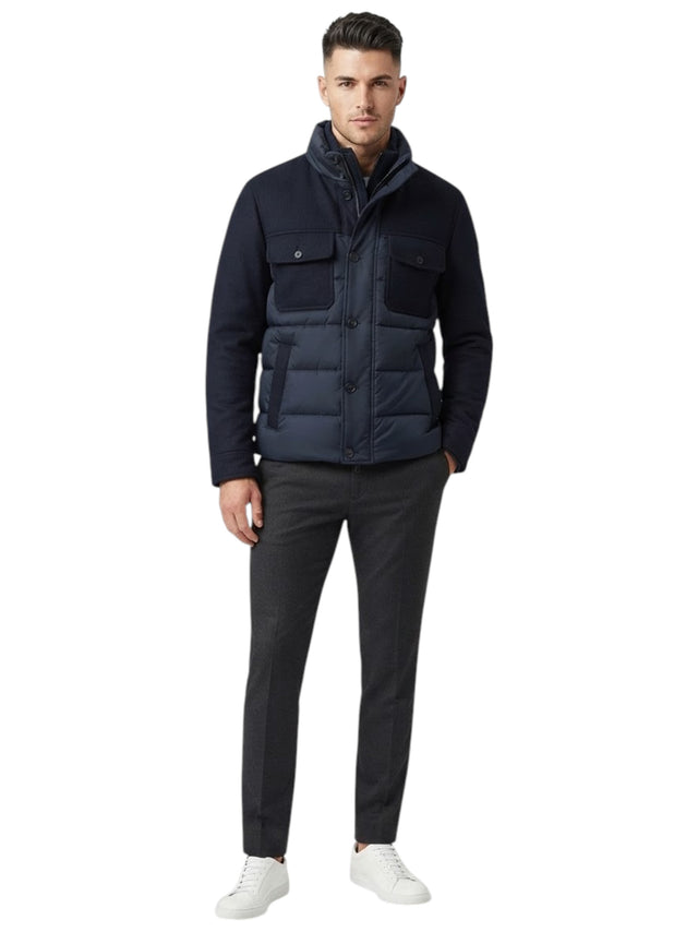 Image for Men's Plain Jacket,Navy Blue