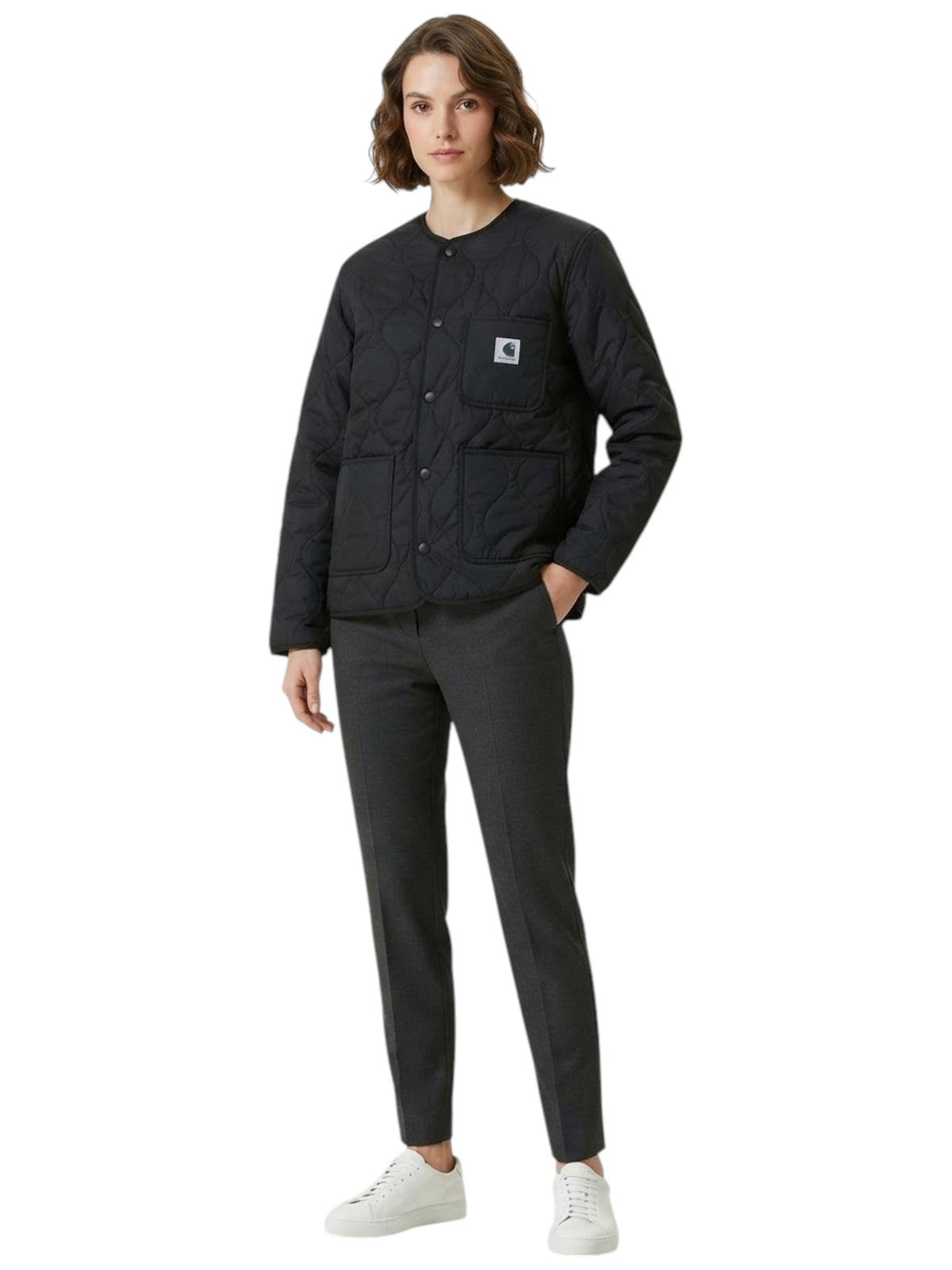 Image for Women's Brand Logo Patched Jacket,Black