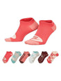 Image for Nike Women's 6 Pcs Printed No-Show Socks Set,Multi