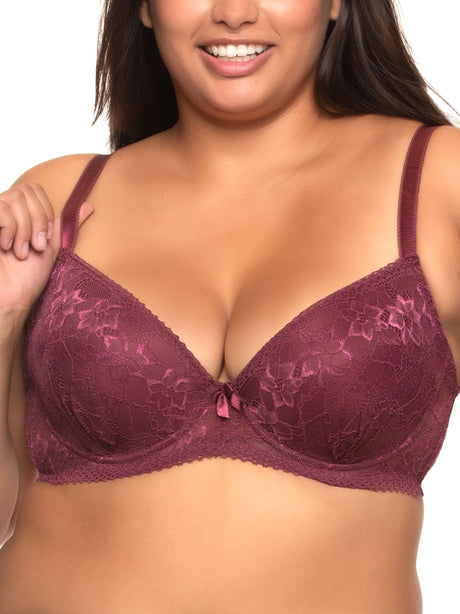 Image for Women's Lace Classic Bra,Purple