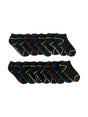 Image for Kids Boy's 15 Pcs Printed No-Show Socks Set,Black
