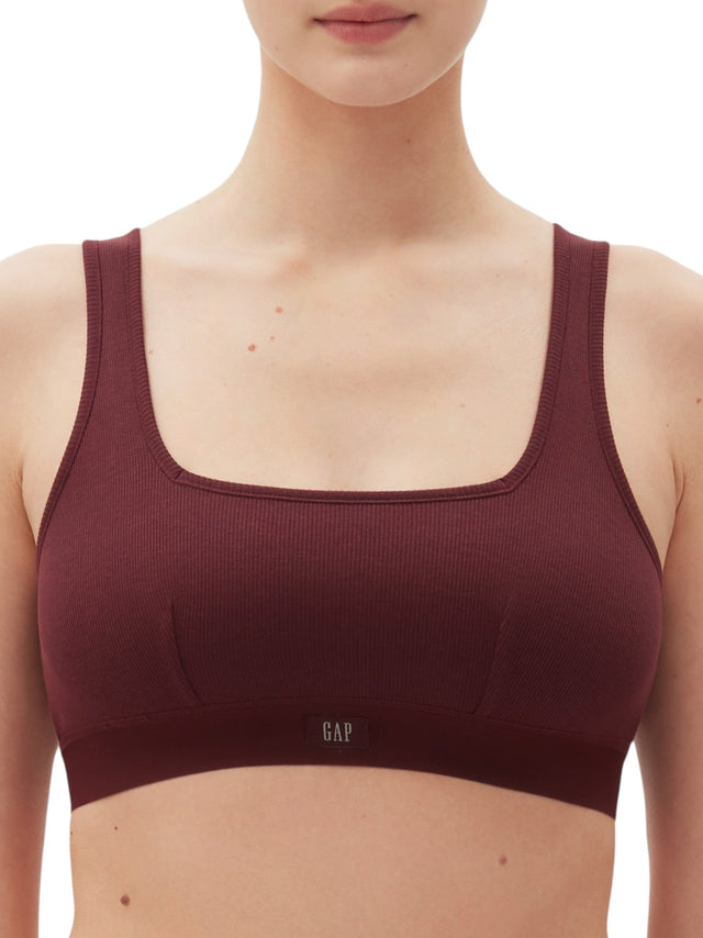 Image for Women's Ribbed Sport Bra,Burgundy