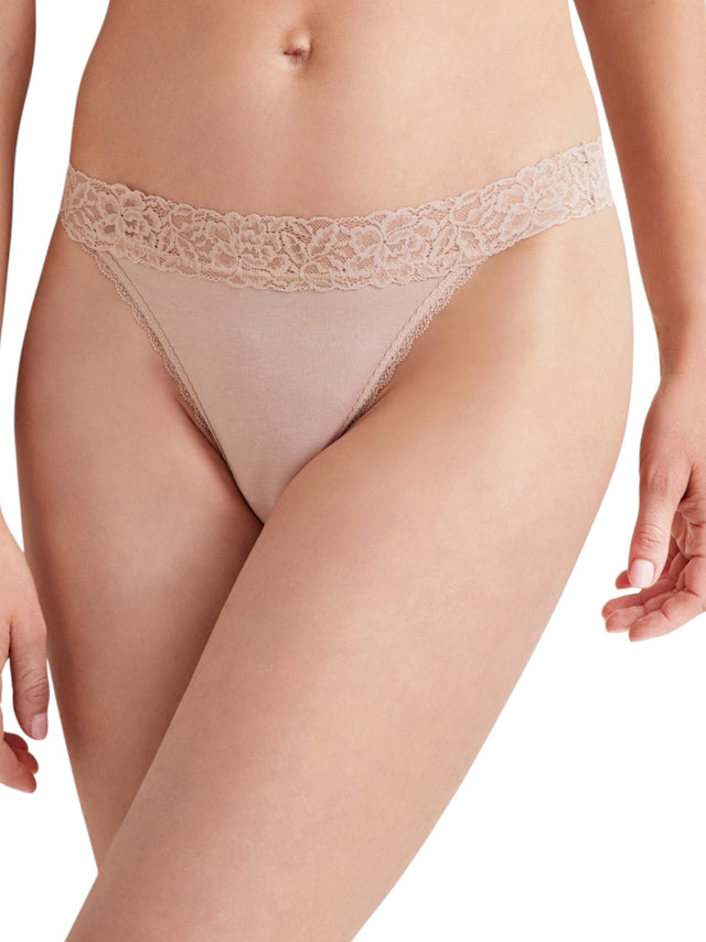 Image for Women's Plain Thong ,Light Beige