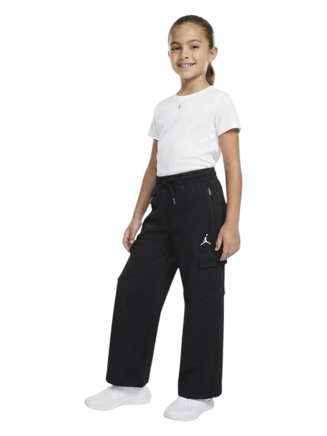 Image for Kids Girls Brand Logo PrintedCargo Pants,Black