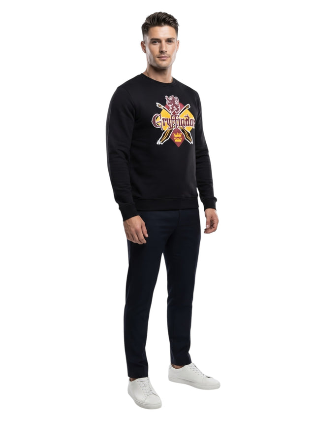 Image for Men's Printed Sweater,Black