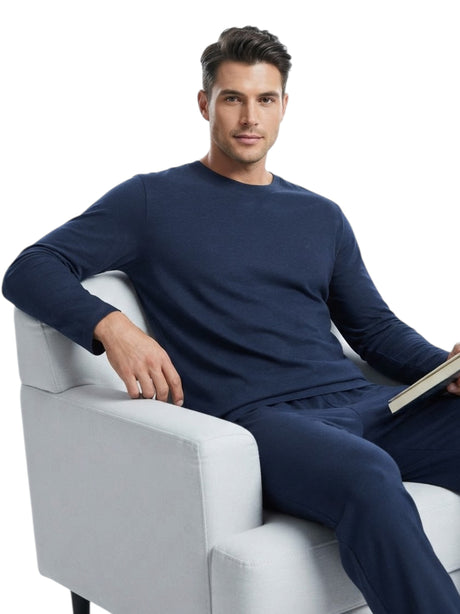 Image for Men's Plain Sleepwear Top,Navy