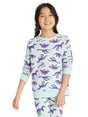 Image for Kids Girls Printed Sweater,Aqua