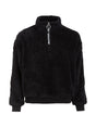 Image for Kids Girls Textured Fur Sweater,Black