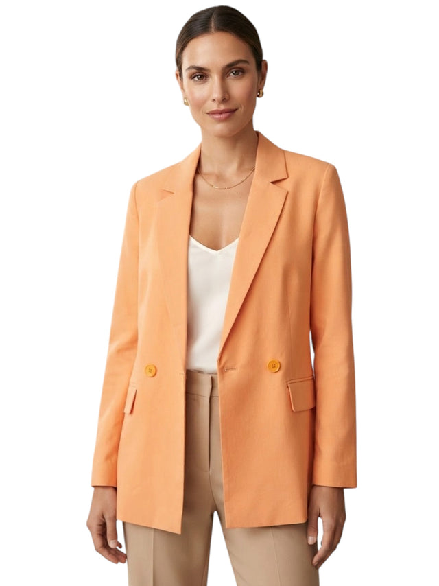 Image for Women's Plain Blazer,Orange